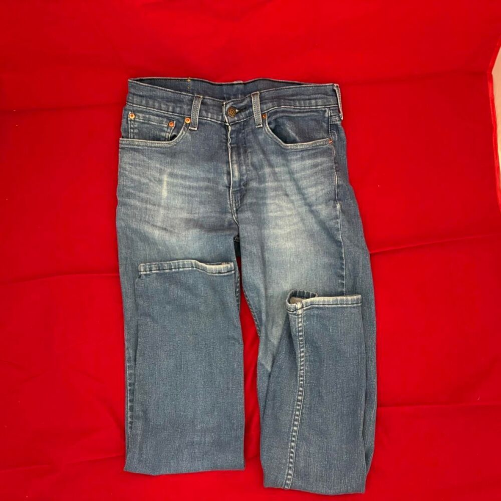Levi-s Men's Blue and Navy Jeans